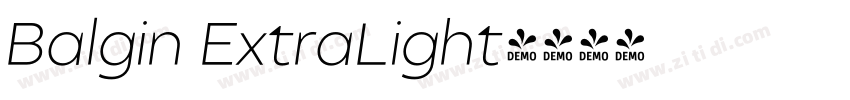 Balgin ExtraLight字体转换